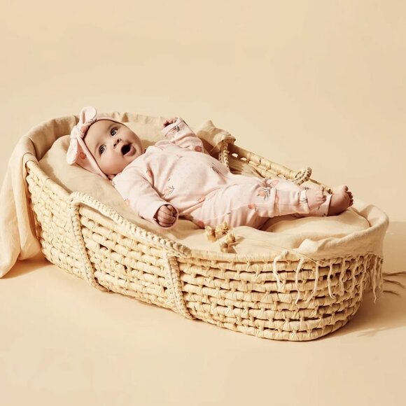 Wilson & Frenchy Organic Pointelle Zipsuit with Feet - Peaches, 6-12mths NWT - Picture 3 of 3